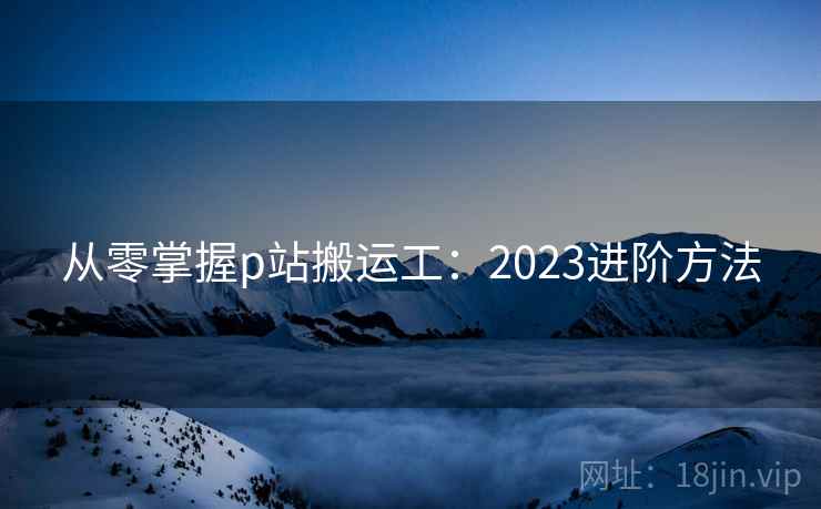 从零掌握p站搬运工：2023进阶方法  第1张