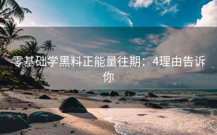 零基础学黑料正能量往期：4理由告诉你  第2张