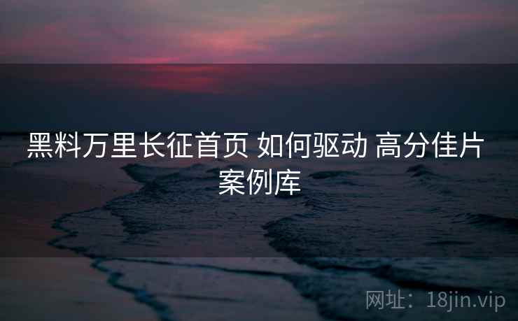 黑料万里长征首页 如何驱动 高分佳片 案例库  第2张