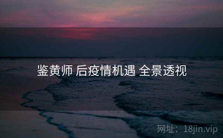 鉴黄师 后疫情机遇 全景透视  第2张