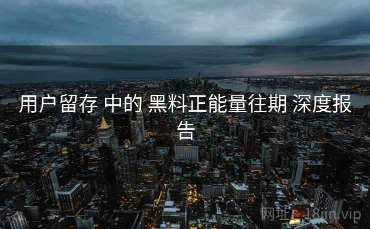 用户留存 中的 黑料正能量往期 深度报告  第2张