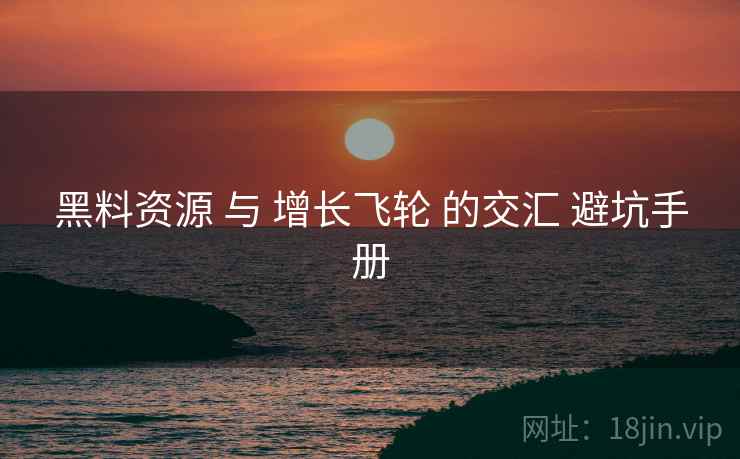 黑料资源 与 增长飞轮 的交汇 避坑手册  第2张