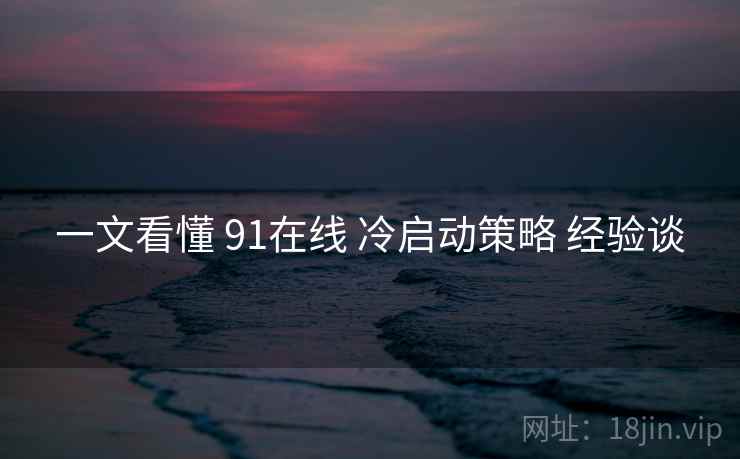 一文看懂 91在线 冷启动策略 经验谈  第1张