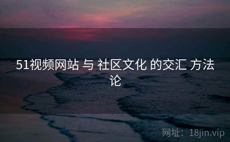51视频网站 与 社区文化 的交汇 方法论  第1张