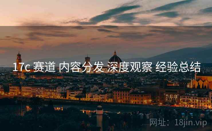 17c 赛道 内容分发 深度观察 经验总结  第2张